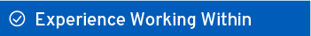 Experience title Experience Working Within