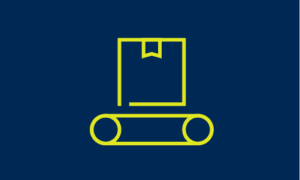 conveyor belt + box icon