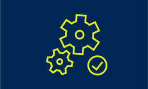 gear and check mark icon