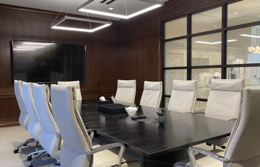 Interior of conference room in Greenleaf Trust