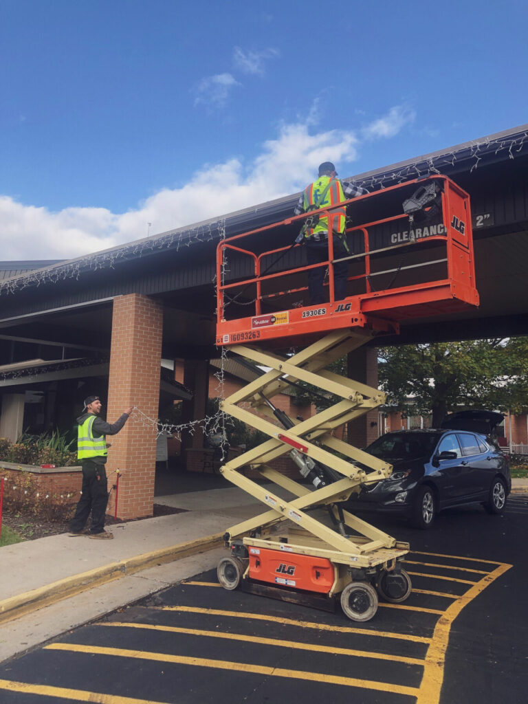 FZ apprentices putting up christmas lights