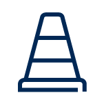 navy safety cone icon
