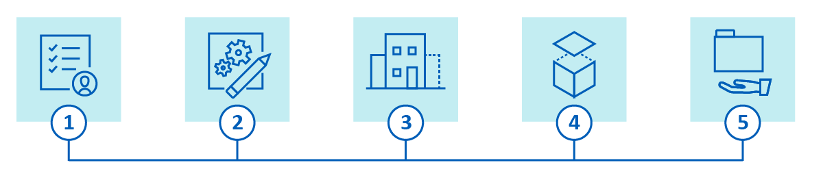 Design build process icons