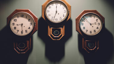 Ghosts of MES and IIoT Blog post - photo of three clocks