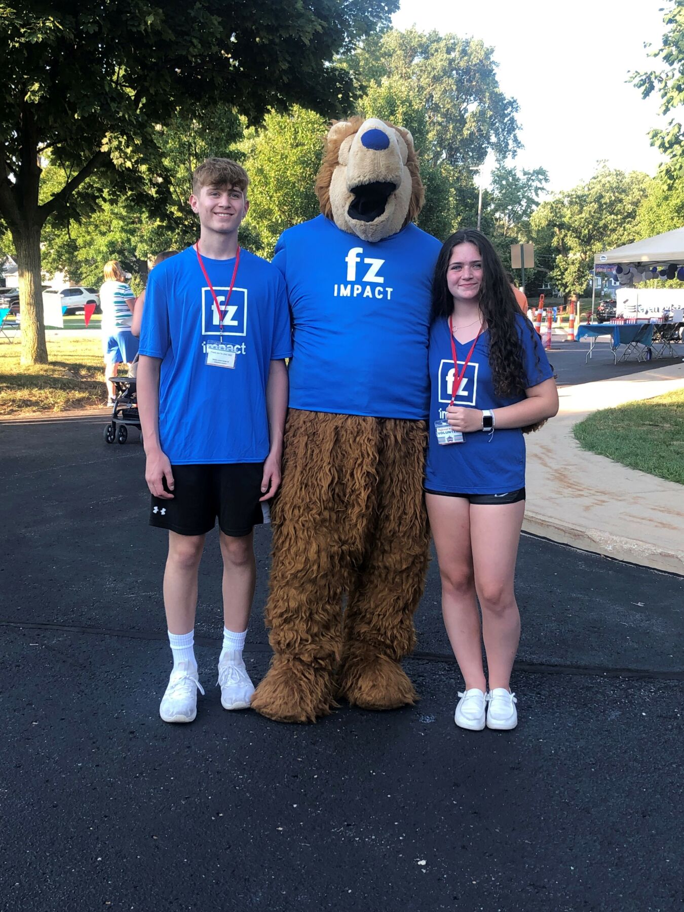 Greg Klein and his kids at National Night Out