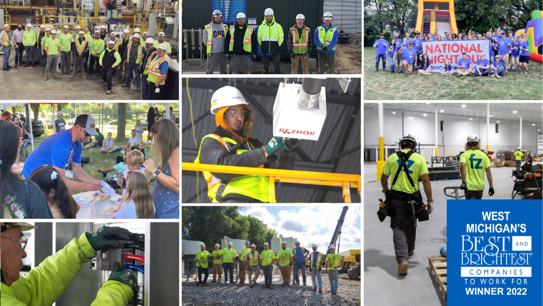 West Michigan best and brightest company to work for - collage of FZ photos