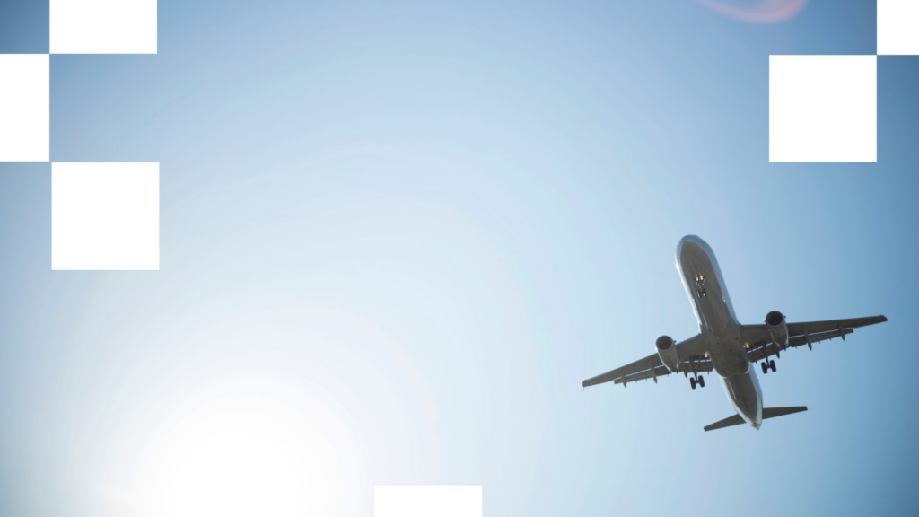 airplane flying above