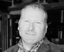 black and white headshot