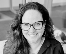black and white headshot